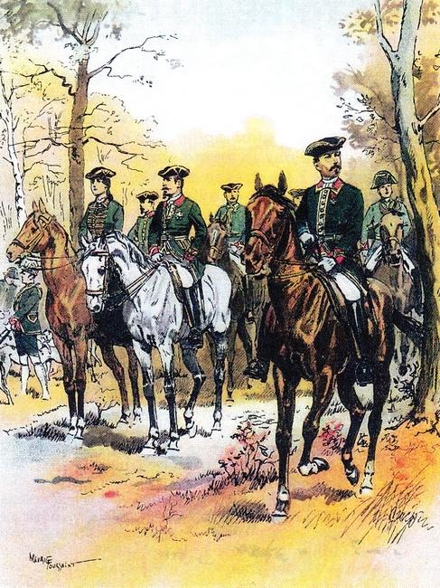 Napoléon III à la chasse par Maurice Toussaint - Don de M. P.-P.-L. Berthelot à la Société de Vènerie